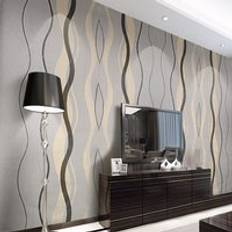 LivingAndHome 10M Modern 3D Victorian Embossed Wallpaper Deluxe Feature Wall Decor Paper Roll