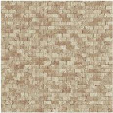 Erismann Discontinued Brick Effect Wallpaper Embossed Textured Realistic Stone Slate Beige