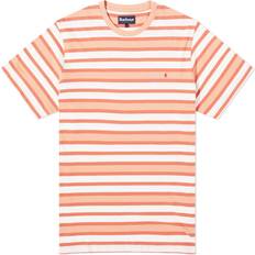 Barbour T-shirts Barbour Crundale Stripe T-Shirt - Faded Orange