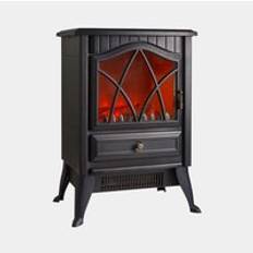 Electric wood burner VonHaus Electric Stove Heater 1850W – Electric Fireplace – Indoor Log/Wood Burner Effect, Freestanding Fire, Portable, led Flame, 2 Heat Settings, Adjustable