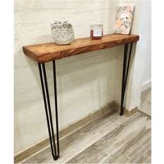 Teak Console Tables MODERIX Rustic 225mm Hairpin 3R Console Table