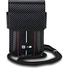 BMW Wallet Cases BMW M Series Carbon & Red Stripes Universal Phone Pouch Black