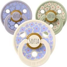 Bibs sutter med navn Bibs Studio Line, Str. 2 6 Mdr. Rund Latex, Sutter Med Navn