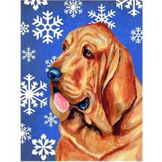 Garden & Outdoor Environment PatioPlus 40 Bloodhound Winter Snowflakes Holiday House Flag