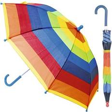 Umbrellas KAV Striped Multicolour Kids Transparent School Umbrella Boy and Girl Multicoloured