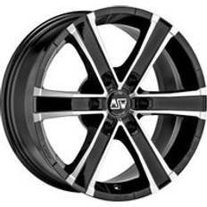 17" Car Rims on sale MSW Sahara 6 Alloy Wheels In Gloss Black Full Polished Set Of 4 17x8 ET35 6x139.7 PCD Gloss