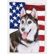 Garden & Outdoor Environment PatioPlus Siberian Husky No. 2 Patriotic Garden Flag