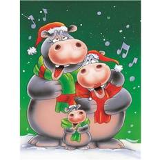 Garden & Outdoor Environment PatioPlus Hippo Family Caroling Flag Garden
