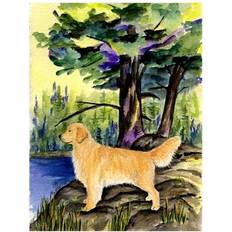 Garden & Outdoor Environment PatioPlus Golden Retriever Canvas Flag House