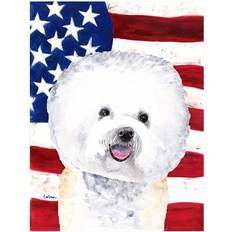 Garden & Outdoor Environment PatioPlus 40 Usa American Flag With Bichon Frise Flag Canvas