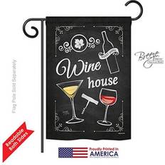 Garden & Outdoor Environment Breeze Decor 67002 Wine House 2-Sided Impression Garden Flag