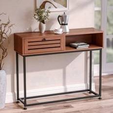 LivingAndHome Metallic with Console Table