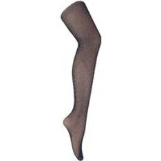 Clothing Sock Snob Silver Fishnet Tights for Women with Glitter Shiny High Waist