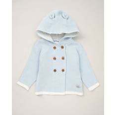 Blue Cardigans Children's Clothing Rock A Bye Baby Hooded Bear Cotton Knit Cardigan Baby Blue 6-12