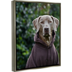 Interior Details Stupell Labrador Dog Wearing Sweatshirt Hoodie Detailed Framed Art