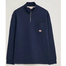 Camionneur Cotton Half Zip Sweater Deep Marine