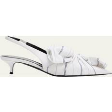 Balenciaga Mujer Tacones y Zapatos de Tacón Balenciaga Chemise Knotted Shirt Sleeve Slingback Pumps - Women's