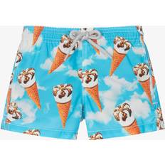 Swim Shorts MC2 Saint Barth Boys Blue Ice Cream Print Swim Shorts (4 year)