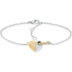 Tommy Hilfiger Bracelets Tommy Hilfiger Pave Ring & Heart Link Bracelet Two-Tone