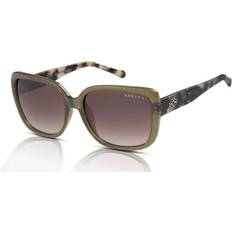 Radley London Square Eye Wrap Sunglasses - Green/Cream Tort