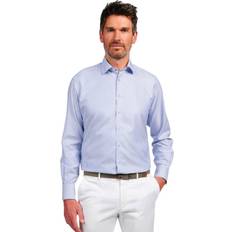 Eterna Mens Modern Fit Stripe Shirt Blue