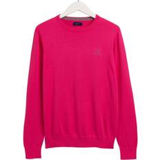 Gant Pink Jumpers Gant Mens Classic Cotton Sweatshirt Cabaret Pink