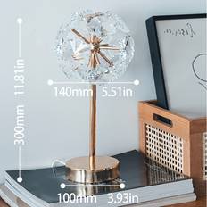 Golden LED Bedside Dandelion Table Lamp