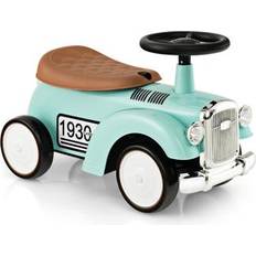 Costway Kids Sit to Stand Vehicle with Working Steering Wheel and Under Seat Storage-Green