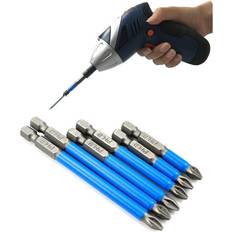 Power Tool Accessories Greenzech 7pcs 25-150mm Magnetic Anti-slip Screwdriver Bit Set Magnetic Drill Bit Steel Electric Bit Cross Bit