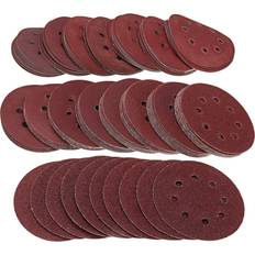 Power Tool Accessories Greenzech 120Pcs 125mm 8-Hole Hook and Loop Sanding Discs 100-320 Grit Sandpaper Abrasive Paper for Polishing