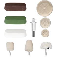 Power Tool Accessories Greenzech 10pcs 10/11Pcs Polishing Wheel Set Cotton Cloth Buffing Wheel Bit 6.35mm Shank Grinding Rotary Tool Abrasive Tools