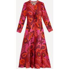 Farm Rio Women's Pink Bold Floral Maxi-Dress