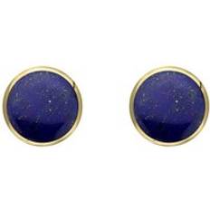 Topaz Earrings C. W. Sellors 9ct Gold Lapis Lazuli 8mm Classic Round Stud Earrings