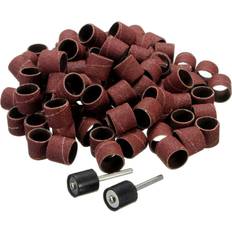 Power Tool Accessories Greenzech 100pcs 1/2 inch Sanding Sandpaper Sleeves with 2 Mandrels