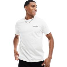 Timberland Unisex T-shirts Timberland – Naturvit t-shirt med liten textlogga-Vit/a