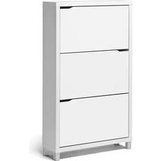 Baxton Studio White Hallway Furniture & Accessories Baxton Studio Simms 3 Tier Shoe Rack