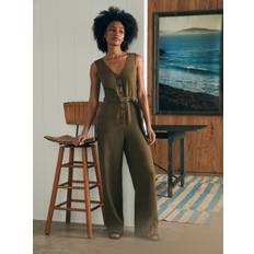 Jumpsuits & Overalls Faherty Faherty Women's Linen Alina Jumpsuit Military Olive