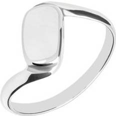 C. W. Sellors Sterling Silver Bauxite Oblong Twist Shank Ring