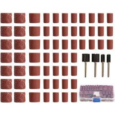 Power Tool Accessories Greenzech 100pcs 60/120/320 Grit Drum Sanding Kit Fit Dremel Rotary Tools with 1/2 1/4 Inch Sanding Mandrels