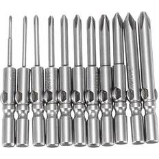 Power Tool Accessories Greenzech 11Pcs 802 1.6-6.0mm Cross-Screwdriver Bits Set 6mm Round Shank Electric Screwdriver Bits