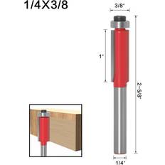 Power Tool Accessories Greenzech C: 1 X 1/4*3/8 Milling Cutter Double-Edged Straight Extended Bearing Trimming Cutter For Wood Engraving Machine