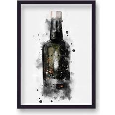 Astoria Grand Gin Graphic Splash Ki No Bi Inspired Framed Art