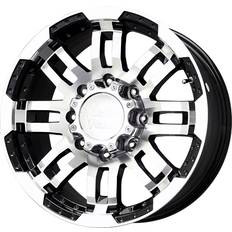 Car Rims Vision Wheel Warrior 375 Gloss Black with Machined Face 18x8-1/2"/8x165.1mm