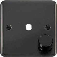 Black Wall Dimmers Click Scolmore Deco Plus 1 Gang Unfurnished Dimmer Switch Plate Nickel
