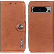 KHAZNEH Google Pixel 8 Pro Plånboksfodral Cowhide Brun TheMobileStore Google Pixel 8 Pro tillbehör