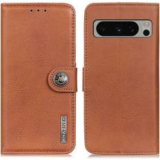 Khazneh KHAZNEH Google Pixel 8 Pro Plånboksfodral Cowhide Brun TheMobileStore Google Pixel 8 Pro tillbehör