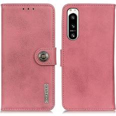 KHAZNEH Sony Xperia 5 IV Plånboksfodral PU-Läder Rosa TheMobileStore Sony Xperia 5 IV tillbehör