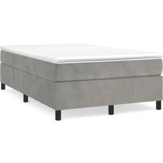 Lit Simple Ensembles de Lit vidaXL Boxspringbett mit Matratze 120x190 cm Hellgrau Betten-Sets