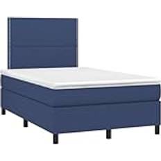 Blu Pacchetti Letto vidaXL Giroletto A Molle Con Materasso Blu 120x190 cm In Tessuto