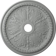 Moulding & Millwork Ekena Millwork 4"" ID 1-1/2"" Winsor Urethane Medallion Fits up 4"", Primed